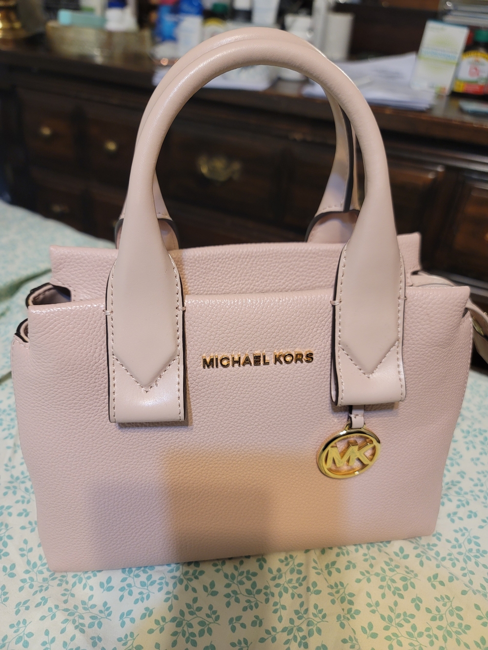 Michael Kors Pink Leather Satchel Handbag